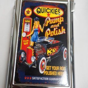 Pump & Polish Cigarette Case With Built In Butane Lighter